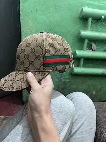 пума кепка мужская: Головные уборы, Gucci, Б/у, цвет - Бежевый, Самовывоз — 2