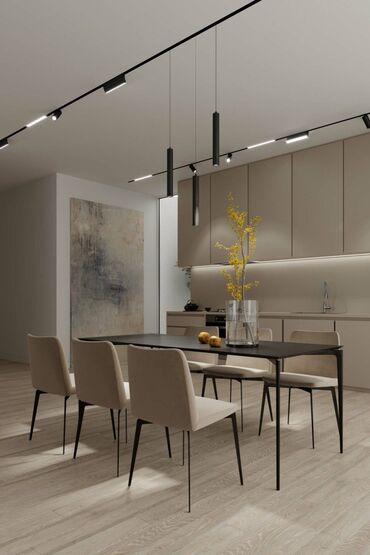 Потолочные работы: Натяжные потолки с трековыми светильниками Парящие потолки Теневые — 11