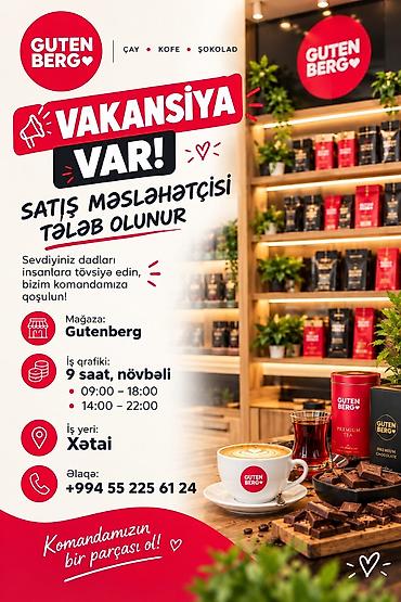 admin vakansiya: Satış məsləhətçisi tələb olunur — 1