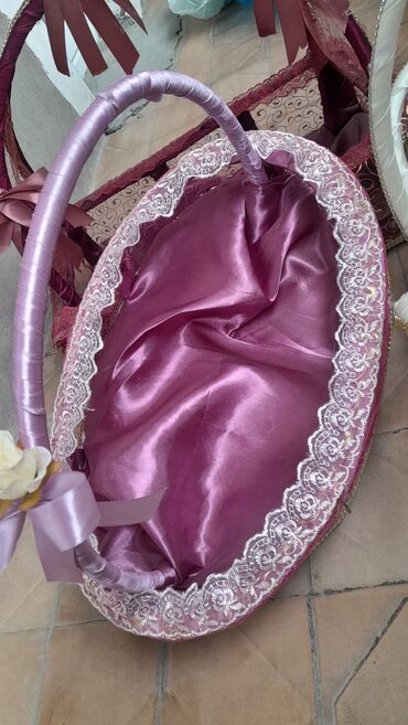 Hədiyyə bağlamaları: Hədiyyə səbəti, rəng - Çəhrayı, Pulsuz çatdırılma — 7