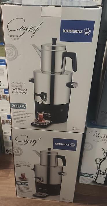 turk samovarı: Samovar elektrik samovar Korkmaz Turk istehsali 5 litr su 2 litr cay — 6