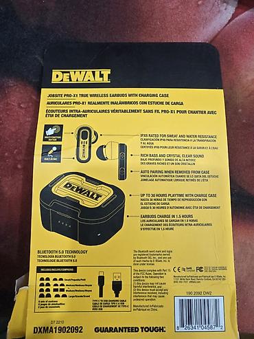 Аудиотехника: Наушники DeWalt Jobsite PRO‑X1 True Wireless с зарядным кейсом - — 2