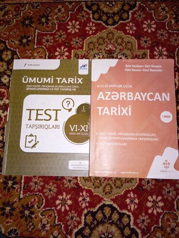 kimya test kitabı: Ümumi və Azərbaycan tarixindən test tapşırıqları kitabları