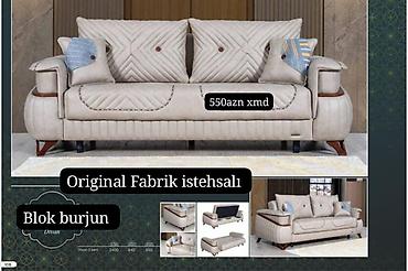 Model: “Blok Burjun” 3 nəfərlik divan - Original fabrik istehsalı -