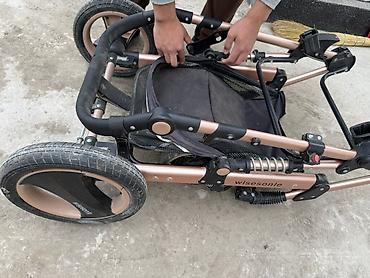 Коляски: Коляска, цвет - Черный, Б/у — 12