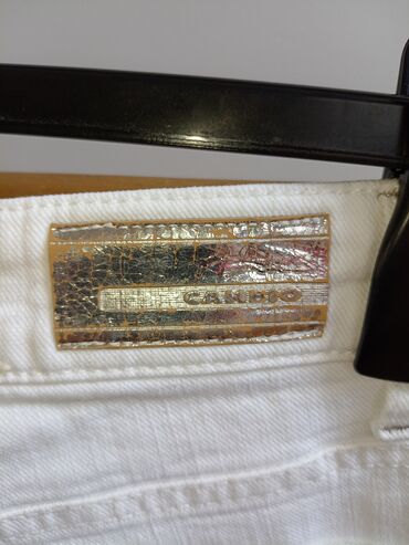 Farmerke: Nove farmerke vel. 38, M, bele, klasične, ravnih nogavica CAMBIO — 7