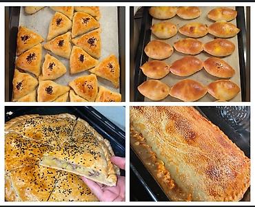 Выпечка на заказ! Пирог курица+карто-650 Самса с говядиной -65 С