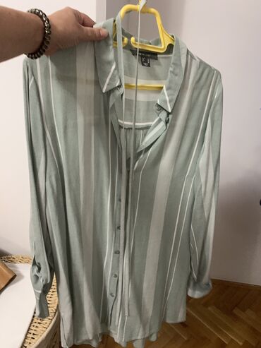 Košulje, bluze i tunike: XL (EU 42), Viskoza, Prugasti, bоја - Zelena