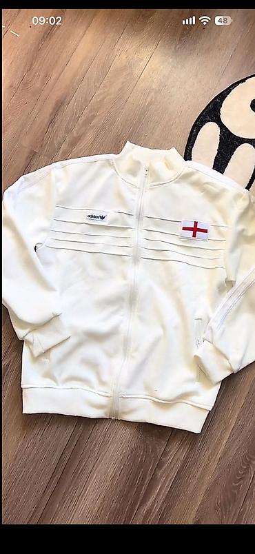 adidas куртки: Ретро олимпийка ENGLAND ⚽ Стильная олимпийка в винтажном футбольном — 1