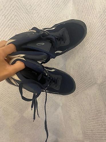 Детская обувь: ASICS idman ayaqqabısı - Brend: ASICS - Rəng: tünd göy – ağ detallar - — 1