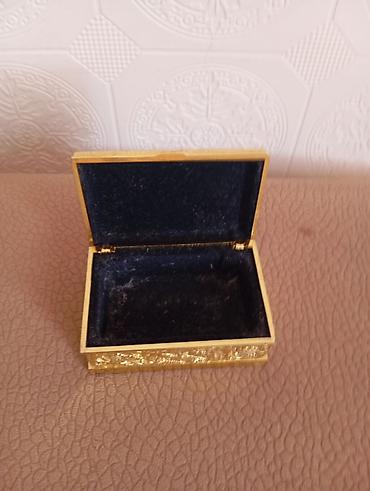 tap az lusturlar: Qızılı rəngli dekorativ zinət qutusu - Material: metal korpus, qızılı — 2