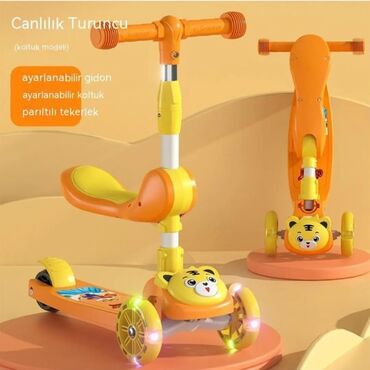 Samokatlar: Scooter 🌀 Açılıb yığılır 🌀 Oturub sürmək olur 🌀 işıqlı 🌀 səbəti ve -da lalafo.az — 9 Samokatlar: Scooter 🌀 Açılıb yığılır 🌀 Oturub sürmək olur 🌀 işıqlı 🌀 səbəti ve — 9