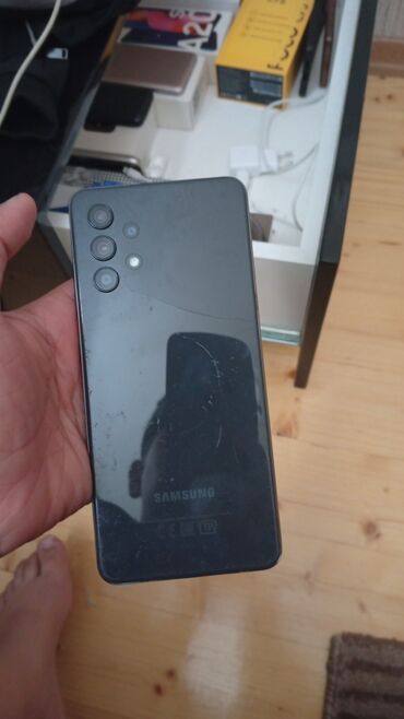 Автоэлектроника: Samsung Galaxy A32, 64 ГБ, цвет - Черный, Отпечаток пальца