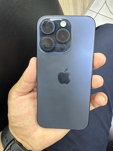 apl: IPhone 15 Pro, Б/у, 1 ТБ, Blue Titanium, Коробка, 90 % — 1