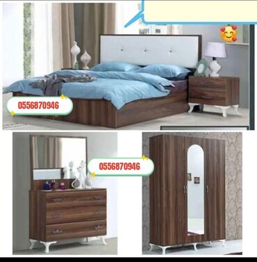 Yataq otağı dəstləri: İkinəfərlik çarpayı, 2 tumba, Dolab, Termo, Azərbaycan, Yeni — 13