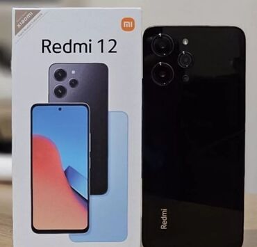 xiaomi mi11 t: Xiaomi Redmi 12, 256 GB, rəng - Qara, 
 Düyməli, Barmaq izi, İki sim kartlı