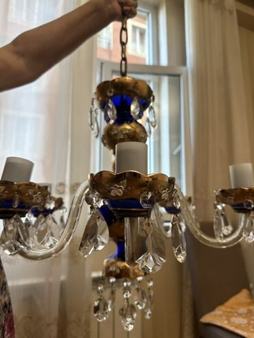 Digər işıqlandırma: Çılçıraq, 5 lampa, Şüşə