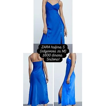 alpha: ZARA haljina – veličina S (odgovara za M). Satenski midi model u — 1