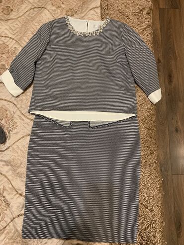вечернее платье костюм: Вечернее платье, Классическое, Средняя модель, С рукавами, XL (EU 42)