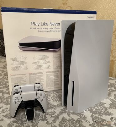 PS5 (Sony PlayStation 5): Playtation 5 slim, 1 TB Orijinal 2 eded joystik, qutu. Yeniden