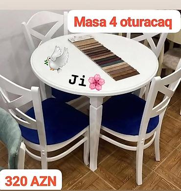 Mətbəx üçün, Yeni, Açılmayan, Yumru masa, 4 stul lalafo.az -da Mətbəx üçün, Yeni, Açılmayan, Yumru masa, 4 stul