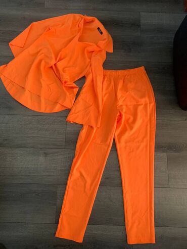 pantalone pamuk polyester: M (EU 38), Jednobojni, bоја - Narandžasta