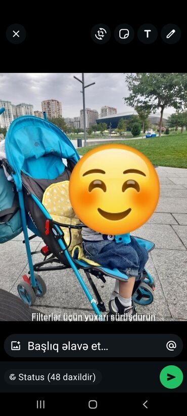 Gəzinti arabaları: İki tutacaqlı araba, Carello, İşlənmiş, Cins: Oğlan, Yaş: 30 ay, Ünvandan götürmə