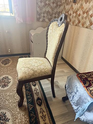 madeyra stol stul desti: Klassik üslubda masa və stul dəsti - Material: təbii ağac karkas — 10