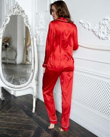 Домашние костюмы: Шикарная двойка Ткань :Атлас, Х/Б Производство Турция КИТАЙ — 7