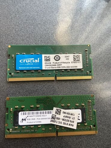 Operativ yaddaş (RAM): Operativ yaddaş (RAM) Crucial, 16 GB, 3200 Mhz, DDR4, Noutbuk üçün