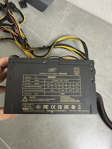 Блоки питания: Блок питания, Б/у, DeepCool, 600 Вт, 80 Plus, 600 Вт