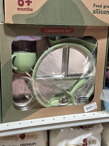 силиконов: Детский набор посуды Tableware Set - Возраст: 6+ месяцев - Материал — 1