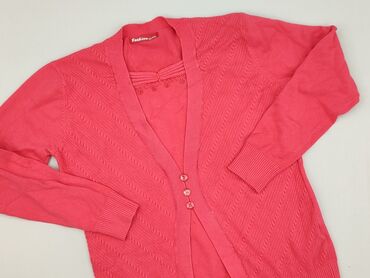 szary kardigan i sukienka: Women`s knitwear, size 3XL