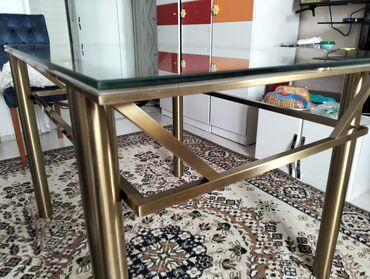 Masalar: Qonaq masası, İşlənmiş, Açılmayan, Şüşə, Dördbucaq masa — 2