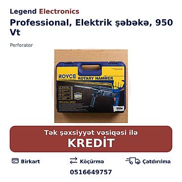 kreditle drel: Elan başlığı: Perforator, Professional, Elektrik şəbəkə, 950 Vt — 1