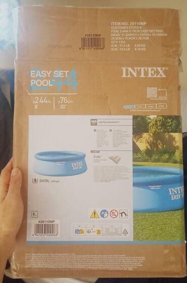 intex easy set бассейн: Məhsul: Intex Easy Set hovuzu Model: 28110NP (Easy Set Pool 244 cm x