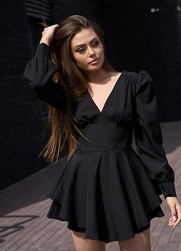 Повседневные платья: Платье-рубашка мини с длинным рукавом АКЦИЯ 5 штук за тысячу сомиков — 14