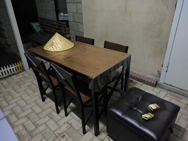 куханный мебель: Ашкана Стол, түсү - Күрөң, Колдонулган