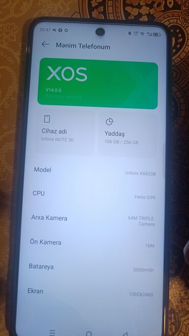 redmi turbo 4 pro: Infinix Note 30, 8 GB, rəng - Mavi