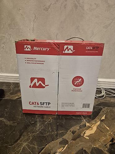 cat 5 kabel: Mercury CAT6 SFTP şəbəkə kabeli 270 metir qalib. votsapdada elaqe — 1