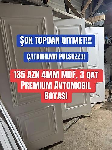 Otaq qapıları: Yeni Otaq qapısı 90x205 sm Çərçivə ilə, Zəmanətsiz, Ödənişli quraşdırma, Pulsuz çatdırılma — 1