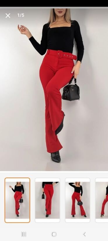 kombat şalvar instagram: Şalvarlar Angelina, XL (EU 42), rəng - Qırmızı