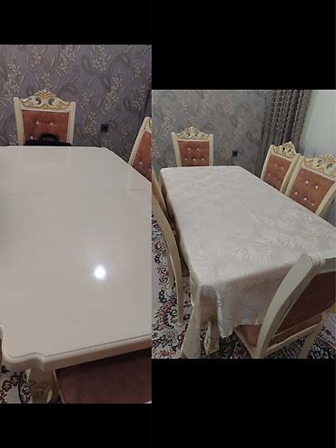 Masa dəsti – 280₼ Açılıb-yığılan yemək masası dəsti. Masa açıq