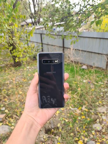 samsung рассрочка: Samsung Galaxy S10, Колдонулган, 128 ГБ, түсү - Кара, 2 SIM, eSIM