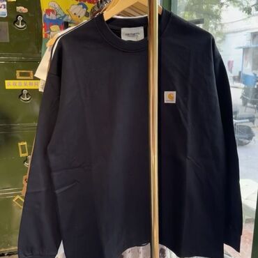мужская футболка с рисунком: Лонгслив Carhartt WIP - Цвет: черный - Крой: прямой, длинный рукав