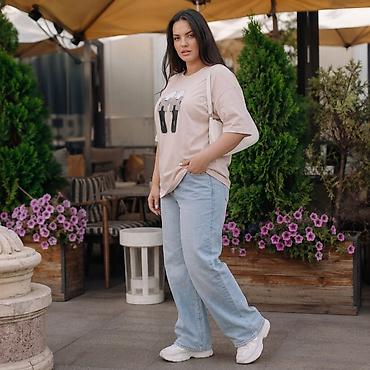 пляжные рубашки: Футболка, Оверсайз, Трикотаж, Новый, 3XL, 4XL, 5XL — 1