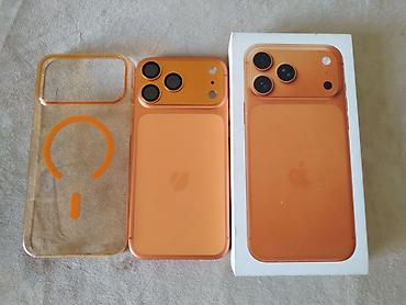 IPhone 17 Pro Max, Б/у, 512 ГБ, Оранжевый, Защитное стекло, Коробка, Чехол, 99 %