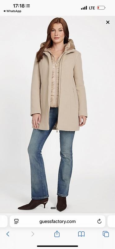 mango palto: Palto, Guess, L, XL, rəng - Bej — 2