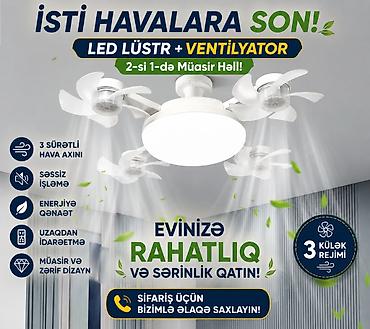 Ventilyator Yeni, Tavan üçün, Pərli, Kredit yoxdur, Pulsuz çatdırılma