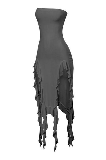 Haljine: 2XL, bоја - Crna, Koktel, klub, Dugih rukava — 17